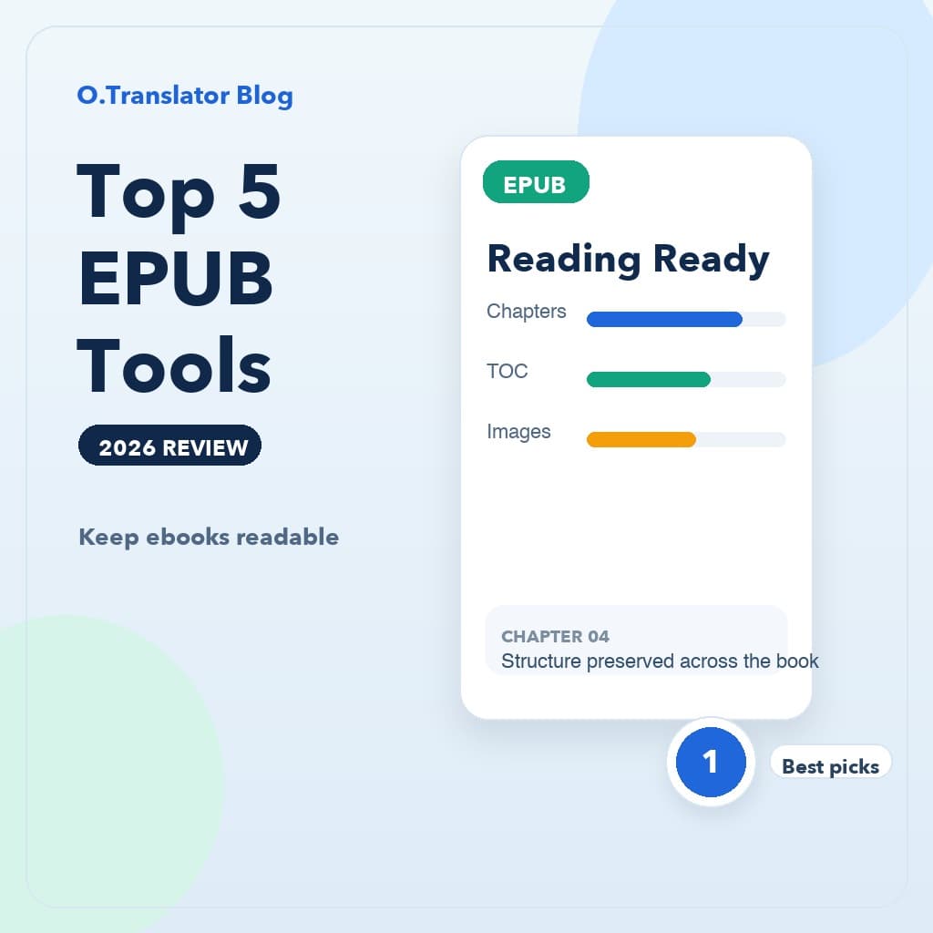 5 Best EPUB Translation Tools for 2026 (Reviewed)